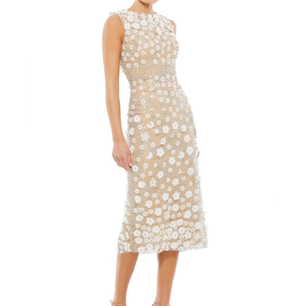 Mac Duggal | Sheer Mesh Cocktail Dress